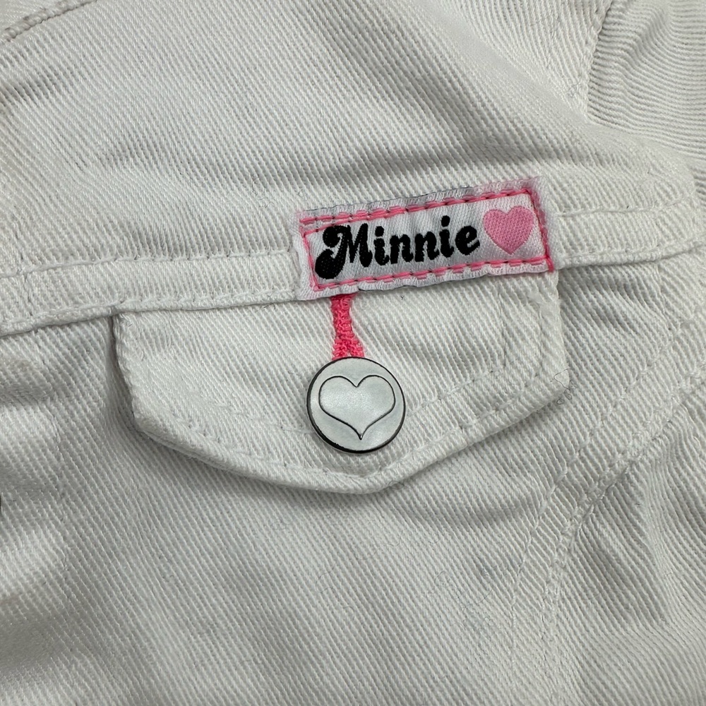 DISNEY 5T MINNIE MOUSE WHITE DENIM JEAN JACKET